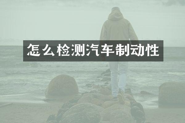 怎么检测汽车制动性