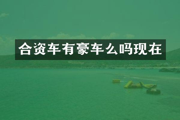 合资车有豪车么吗现在