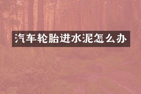 汽车轮胎进水泥怎么办