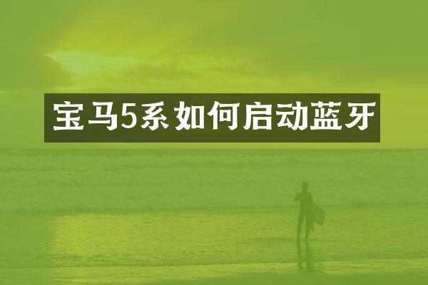 宝马5系如何启动蓝牙