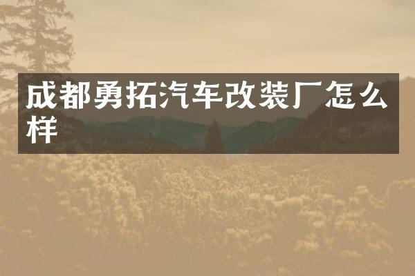 成都勇拓汽车改装厂怎么样