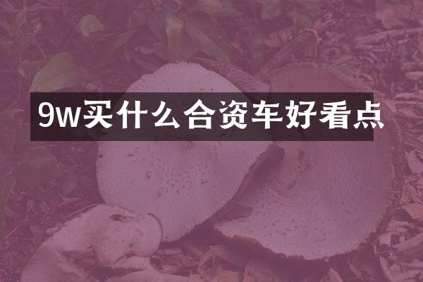 9w合资车好看点