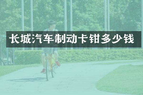 长城汽车制动卡钳多少钱