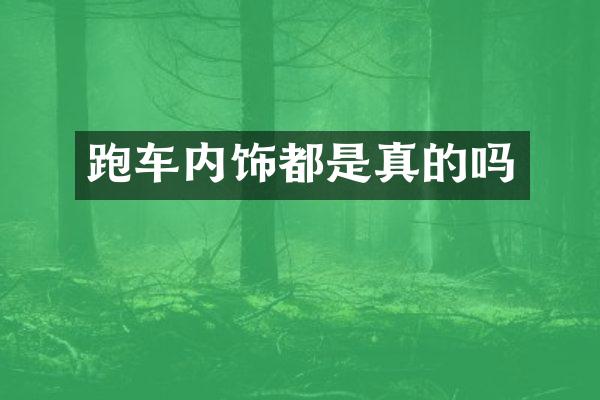 跑车内饰都是真的吗