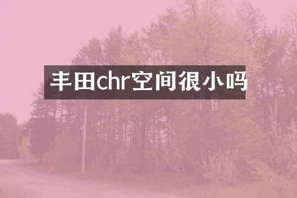 丰田chr空间很小吗