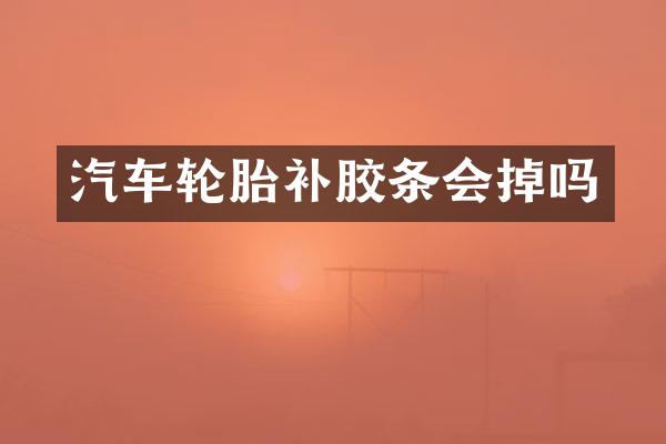 汽车轮胎补胶条会掉吗