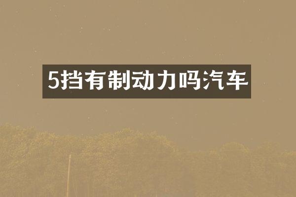 5挡有制动力吗汽车