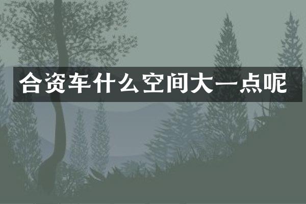 合资车什么空间大一点呢