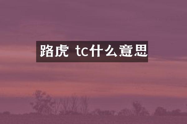 路虎 tc什么意思