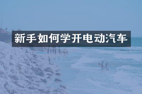 新手如何学开电动汽车