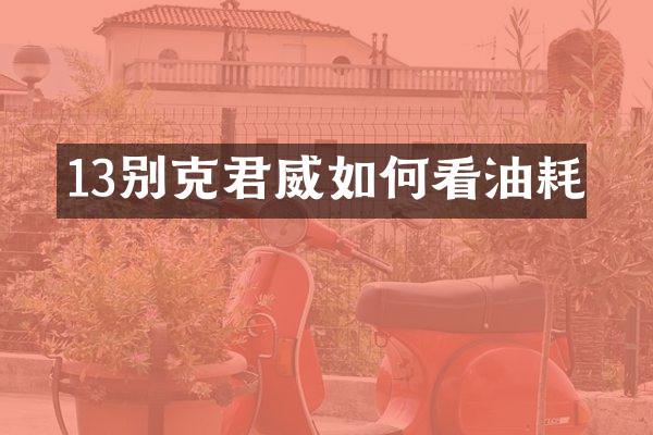 13别克君威如何看油耗
