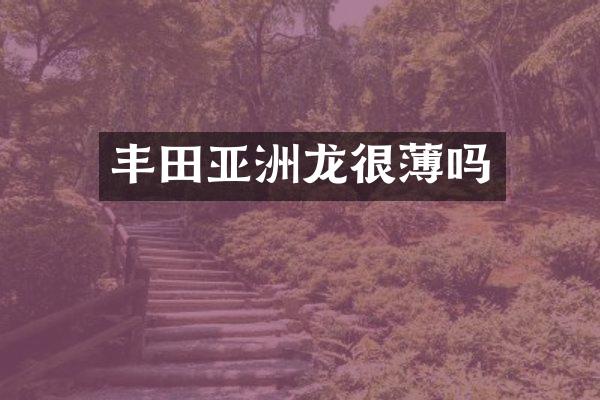 丰田亚洲龙很薄吗