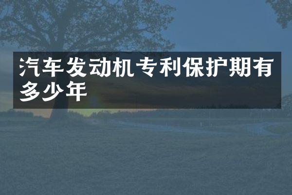 汽车发动机专利保护期有多少年