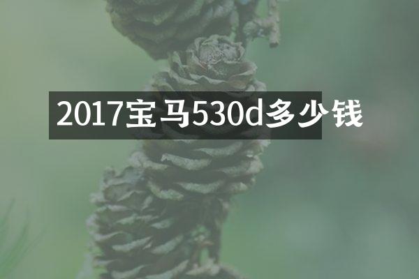 2017宝马530d多少钱