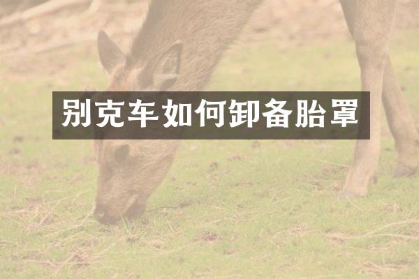 别克车如何卸备胎罩