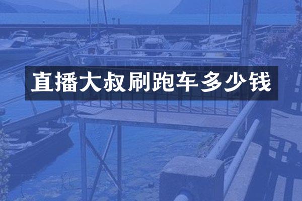 直播大叔刷跑车多少钱