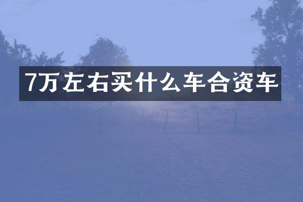 7万左右车合资车