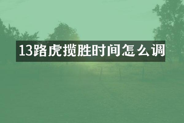 13路虎揽胜时间怎么调