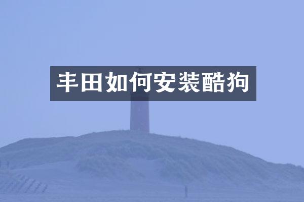丰田如何安装酷狗