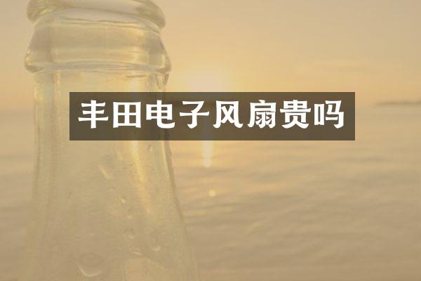 丰田电子风扇贵吗