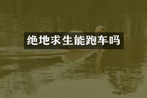 绝地求生能跑车吗