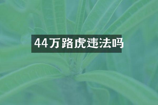 44万路虎违法吗