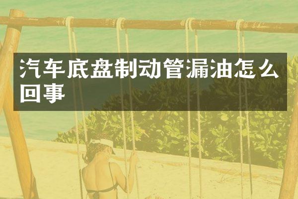 汽车底盘制动管漏油怎么回事