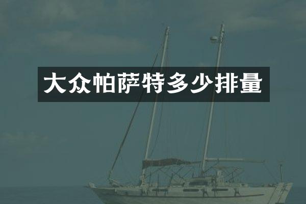 大众帕萨特多少排量