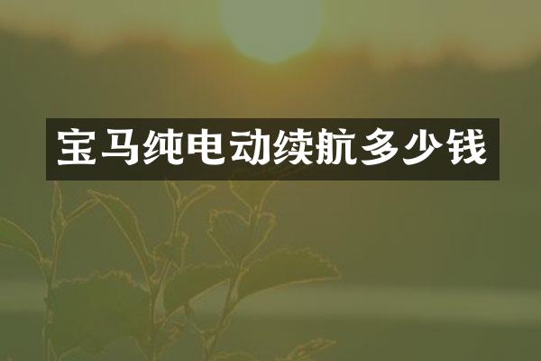 宝马纯电动续航多少钱