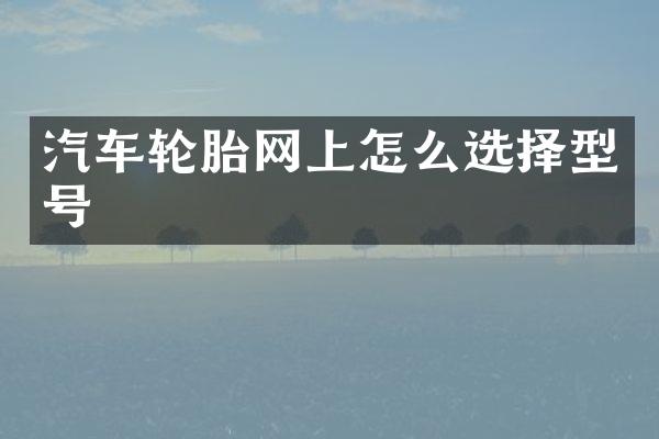 汽车轮胎网上怎么选择型号