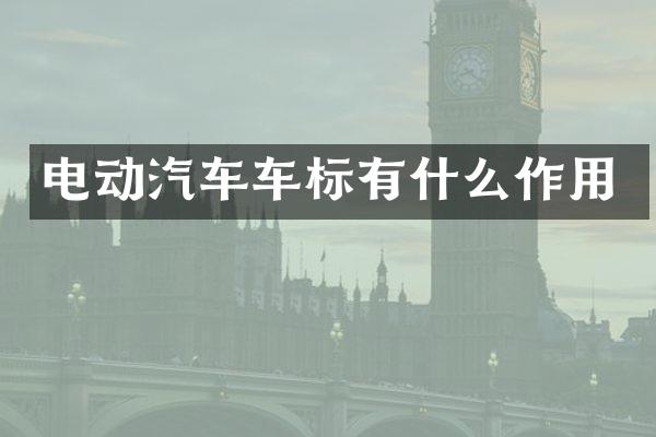 电动汽车车标有什么作用