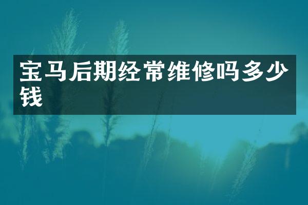 宝马后期经常维修吗多少钱