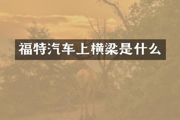 福特汽车上横梁是什么