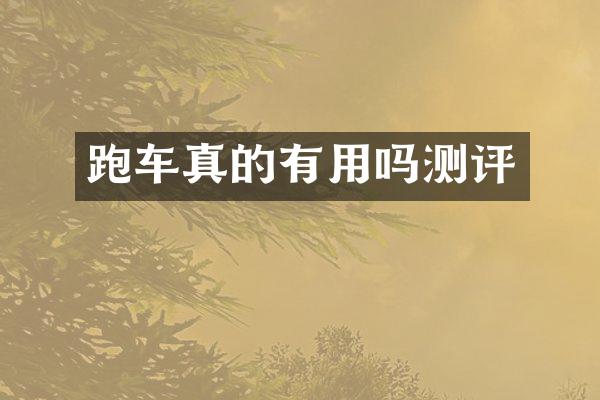 跑车真的有用吗测评