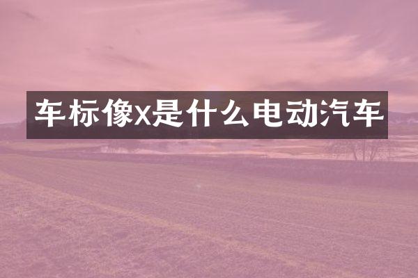 车标像x是什么电动汽车