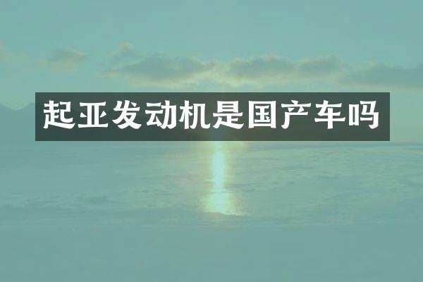 起亚发动机是国产车吗