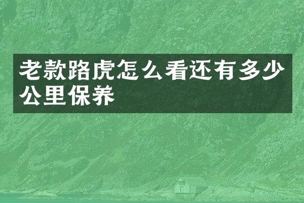 老款路虎怎么看还有多少公里保养