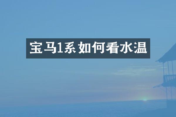 宝马1系如何看水温