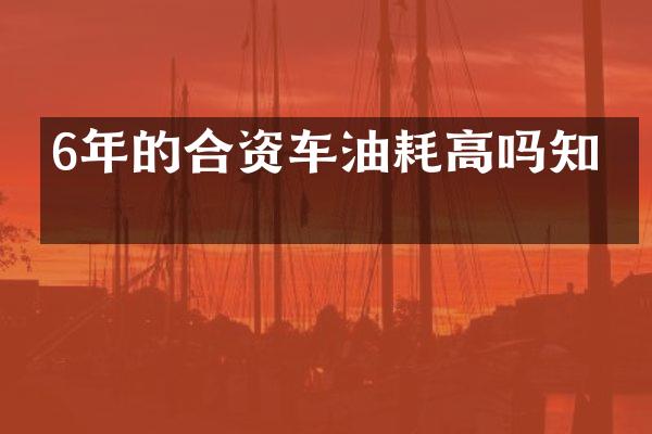 6年的合资车油耗高吗知乎