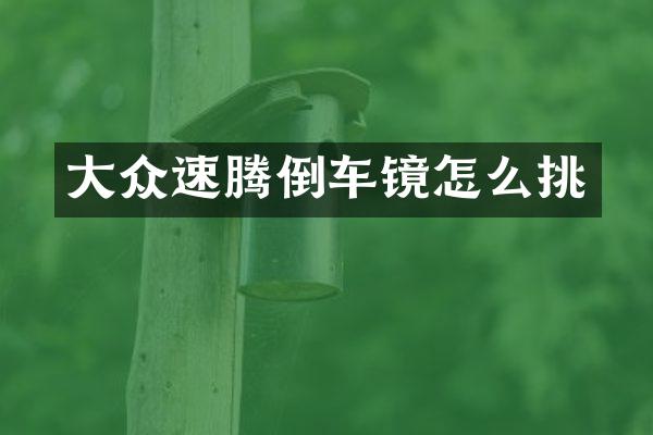大众速腾倒车镜怎么挑