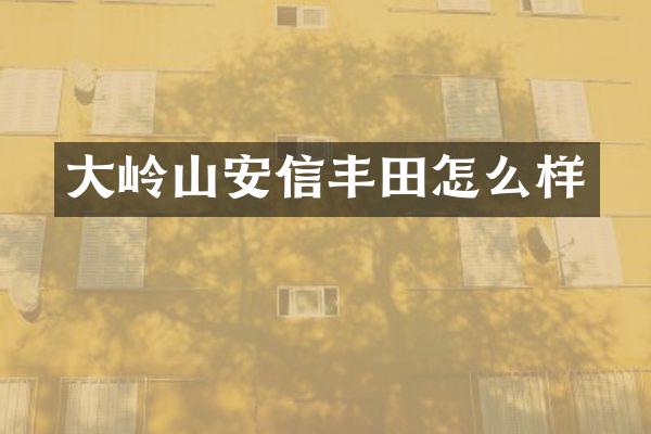 大岭山安信丰田怎么样