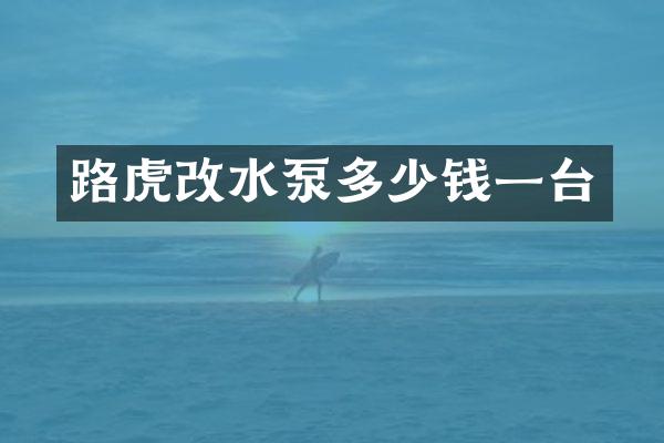 路虎改水泵多少钱一台