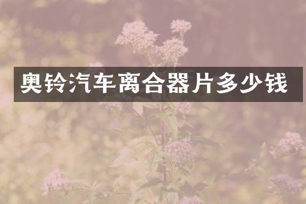 奥铃汽车离合器片多少钱