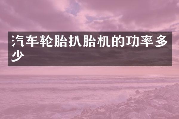汽车轮胎扒胎机的功率多少