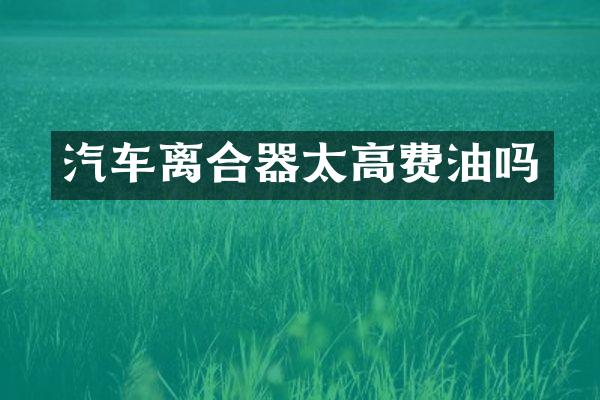 汽车离合器太高费油吗
