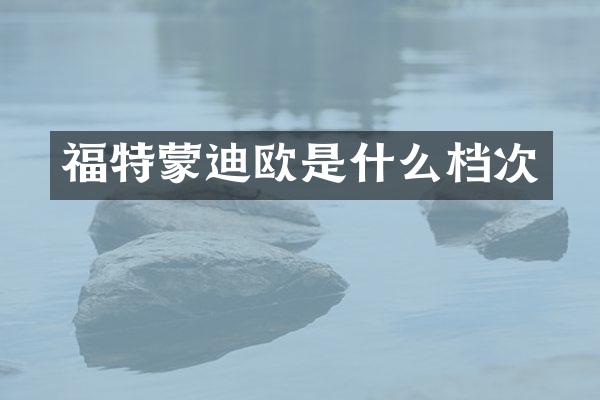 福特蒙迪欧是什么档次