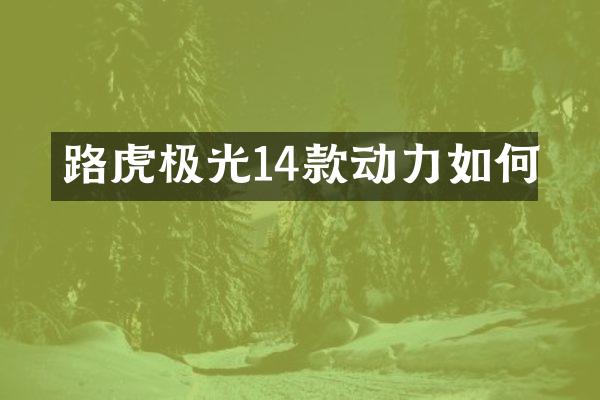 路虎极光14款动力如何