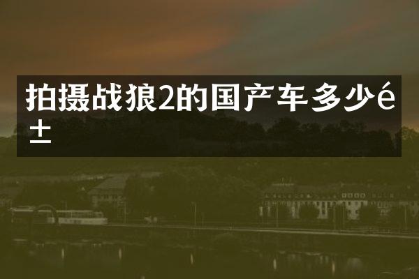 拍摄战狼2的国产车多少钱