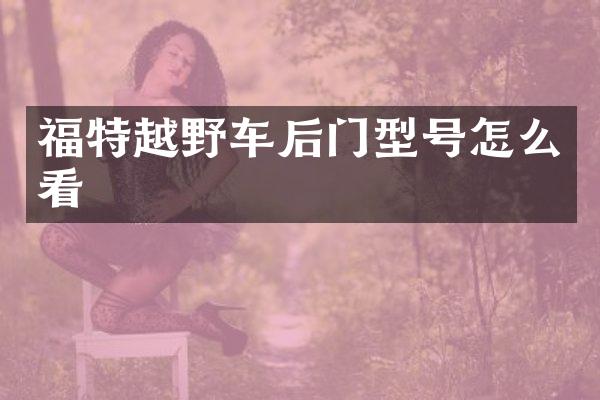 福特越野车后门型号怎么看
