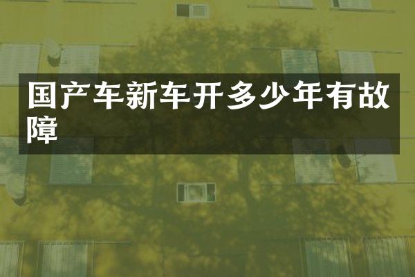 国产车新车开多少年有故障
